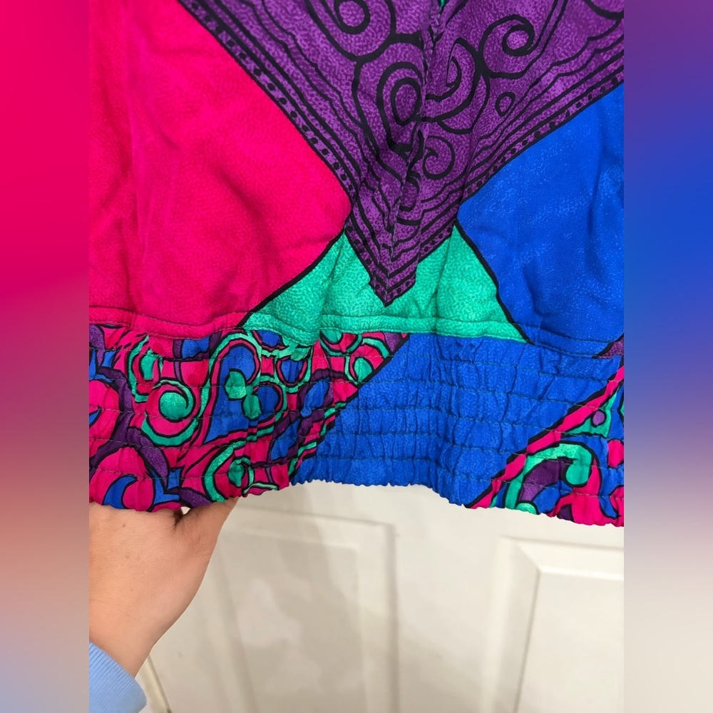 Versace Vintage jacket made in Italy. Authentic 90s jacket silk blend fabric - Picture 3 of 14
